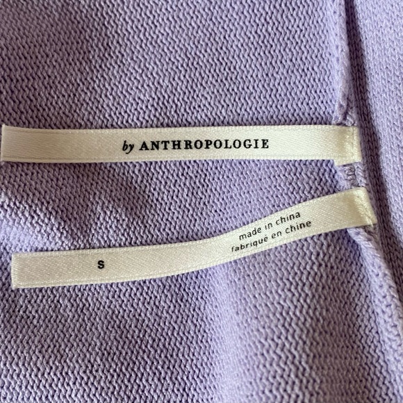 Anthropologie Rambuteau Surplice Lavender Wrap Tie Knit Top - Picture 7 of 9